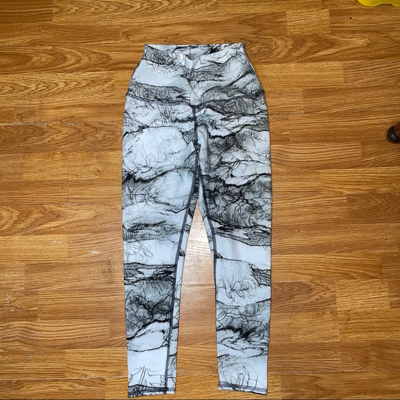Evolución and Creation white marble Women high waisted leggings - Picture 2 of 4